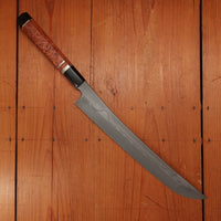 Nigara Hamono 300mm Sakimaru Yanagi Aogami 2 Honyaki Karin Burl Double Horn Handle W Saya