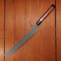 Nigara Hamono 300mm Sakimaru Yanagi Aogami 2 Honyaki Karin Burl Double Horn Handle W Saya