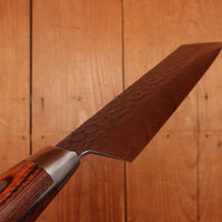 Hitohira HG 160mm Nakiri Stainless Tsuchime Damascus Western Handle
