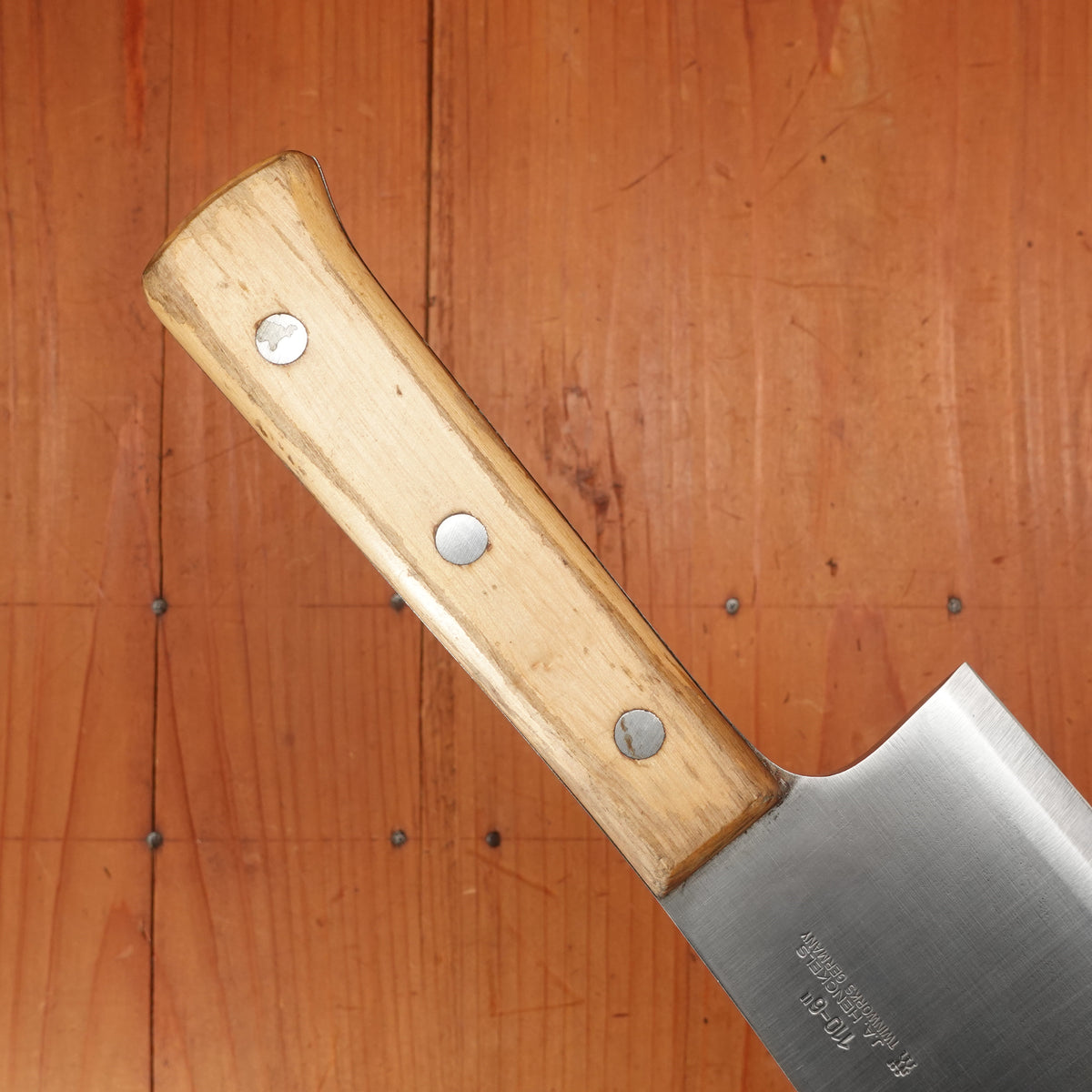 J.A. Henckels 6" Cleaver Carbon Steel 110-6" Solingen Germany 1950s-60s