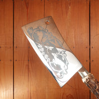 Solingen Boxed Carving Set Stainless & Nickel Plated Carbon Steel Carved Crown Stag 1950s - 6 Pieces