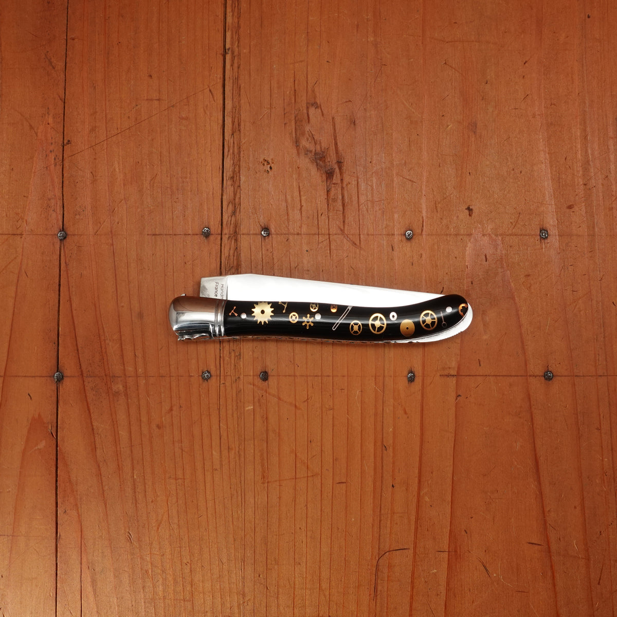 Fontenille Pataud Laguiole Nature 12cm Pocket Knife Stainless Lockback Watch Mechanism