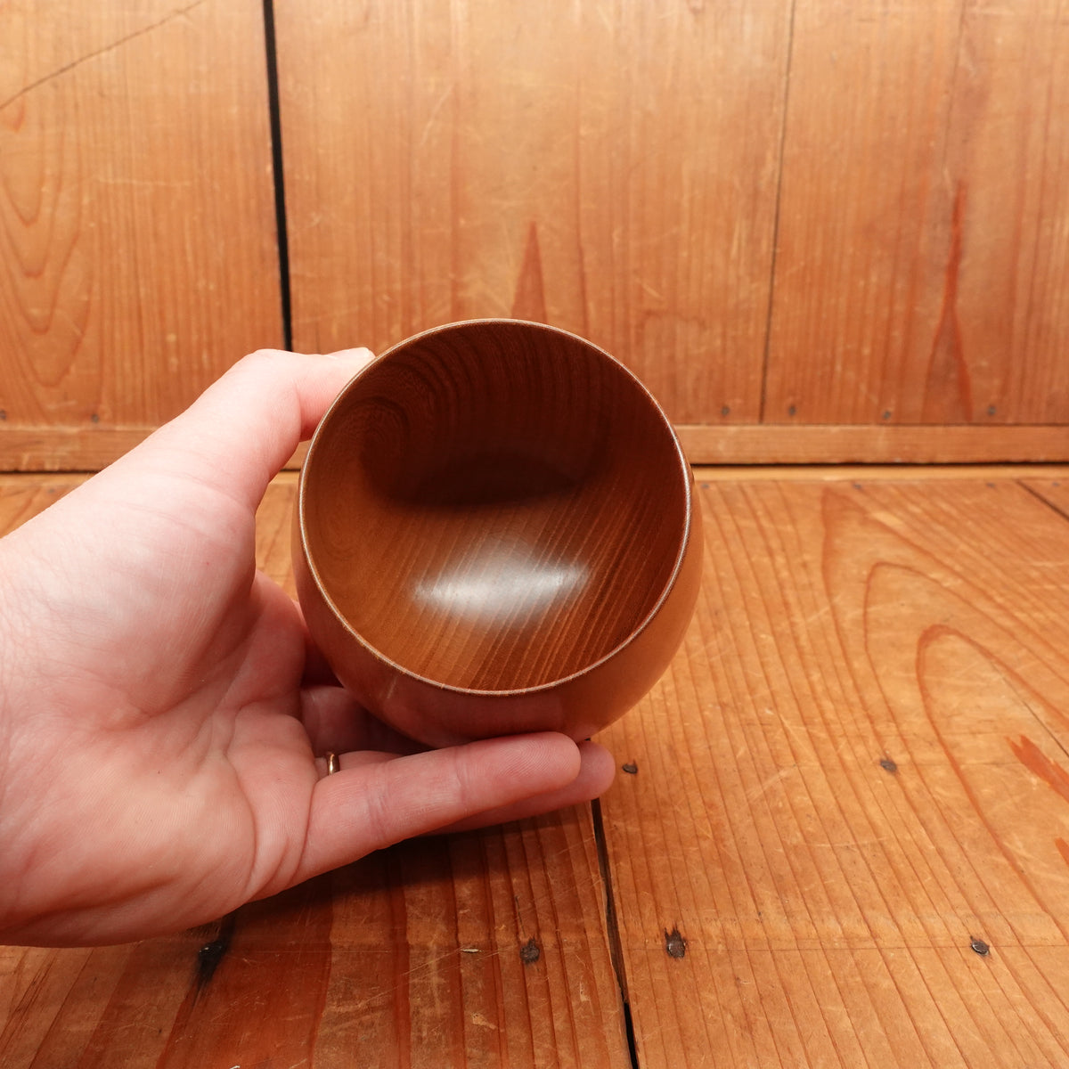Keyaki Wood Handmade Japanese Cup