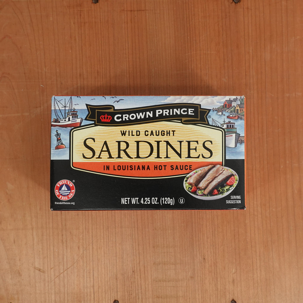 Crown Prince Wild Caught Sardines in Louisiana Hot Sauce 4.25oz