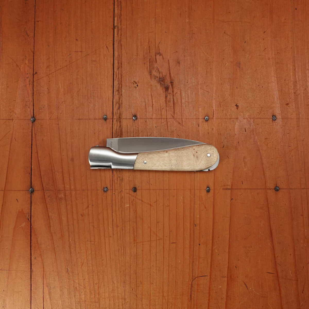 Fontenille Pataud Pialincu 10.5cm Pocket Knife Ash Burl Lockback