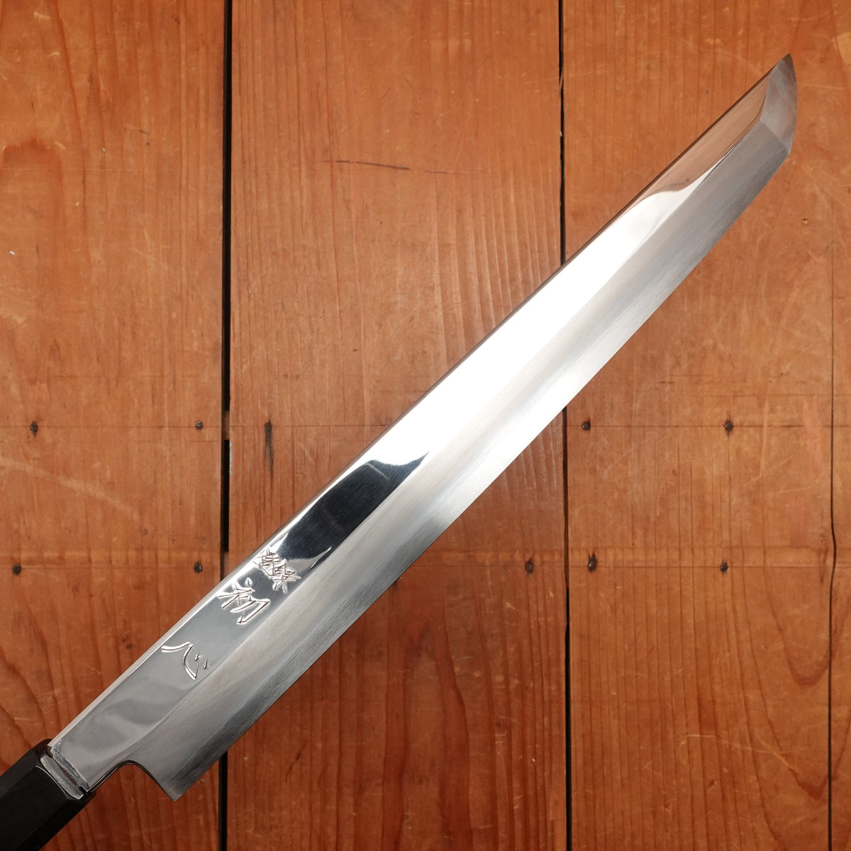 Hatsukokoro Nakagawa 300mm Sakimaru Yanagi Ginsanko Kyomen Ebony Black Buffalo Horn Handle