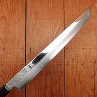 Hatsukokoro Nakagawa 300mm Sakimaru Yanagi Ginsanko Kyomen Ebony Black Buffalo Horn Handle