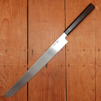 Hatsukokoro Nakagawa 330mm Sakimaru Yanagi Ginsanko Kyomen Ebony Black Buffalo Horn Handle