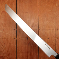 Hatsukokoro Nakagawa 330mm Sakimaru Yanagi Ginsanko Kyomen Ebony Black Buffalo Horn Handle