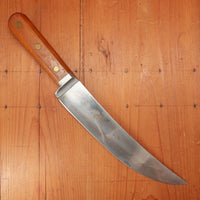 Unmarked 10" Scimitar Carbon Steel Cast Pewter Guard USA 1930-60s