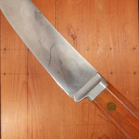 Unmarked 10" Scimitar Carbon Steel Cast Pewter Guard USA 1930-60s