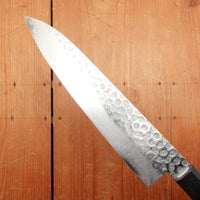 Hitohira HG 210mm Gyuto Stainless Tsuchime Damascus Rosewood Handle