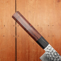 Hitohira HG 210mm Gyuto Stainless Tsuchime Damascus Rosewood Handle