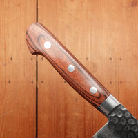 Hitohira HG 185mm Santoku Stainless Tsuchime Damascus Western Handle