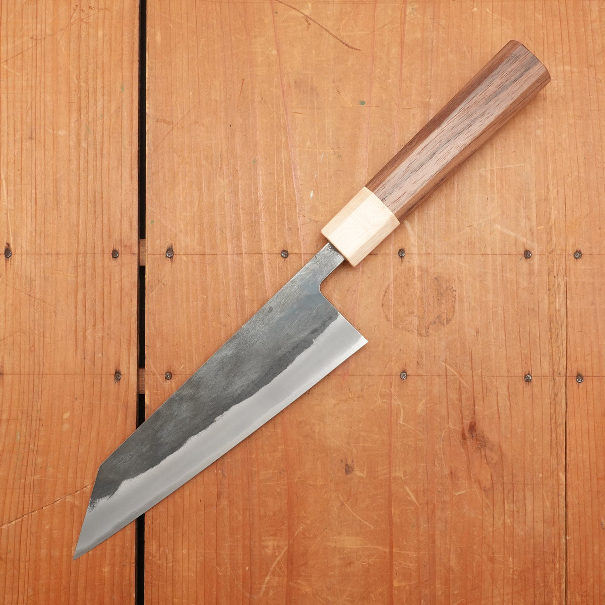Hitohira TD 170mm Bunka Stainless Clad Aogami 2 Kurouchi Walnut Handle