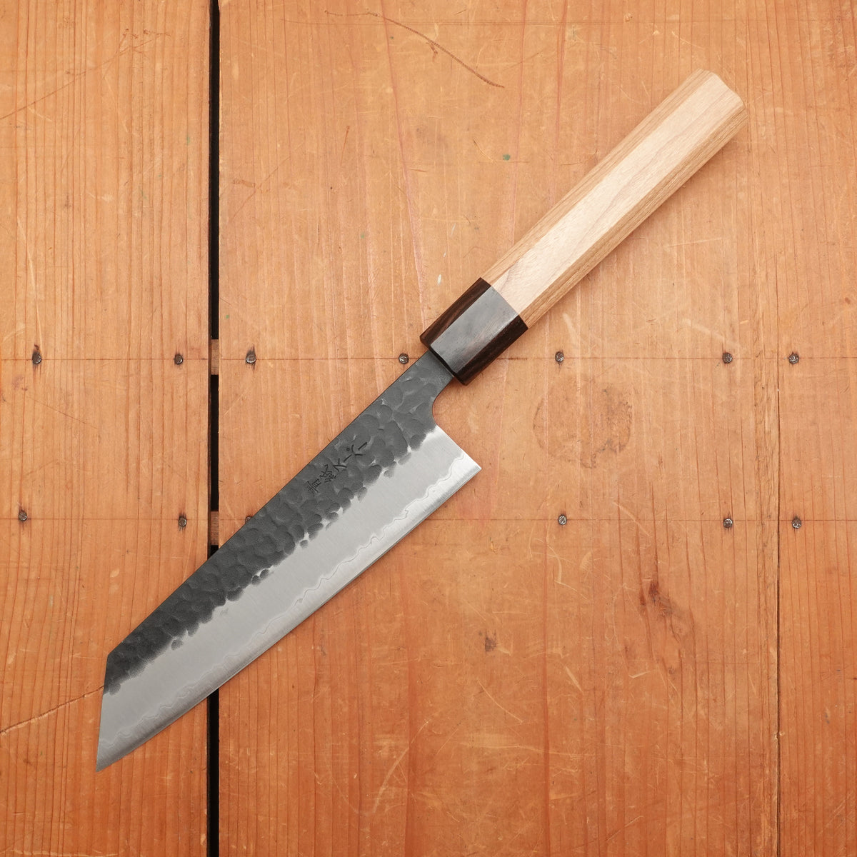 Hitohira Futana SB 170mm Bunka Aogami Super Kurouchi Tsuchime Cherry Wood
