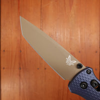 Benchmade 537FE-02 Bailout Tanto CPM-M4 AXIS Lock Crater Blue Aluminum Handle