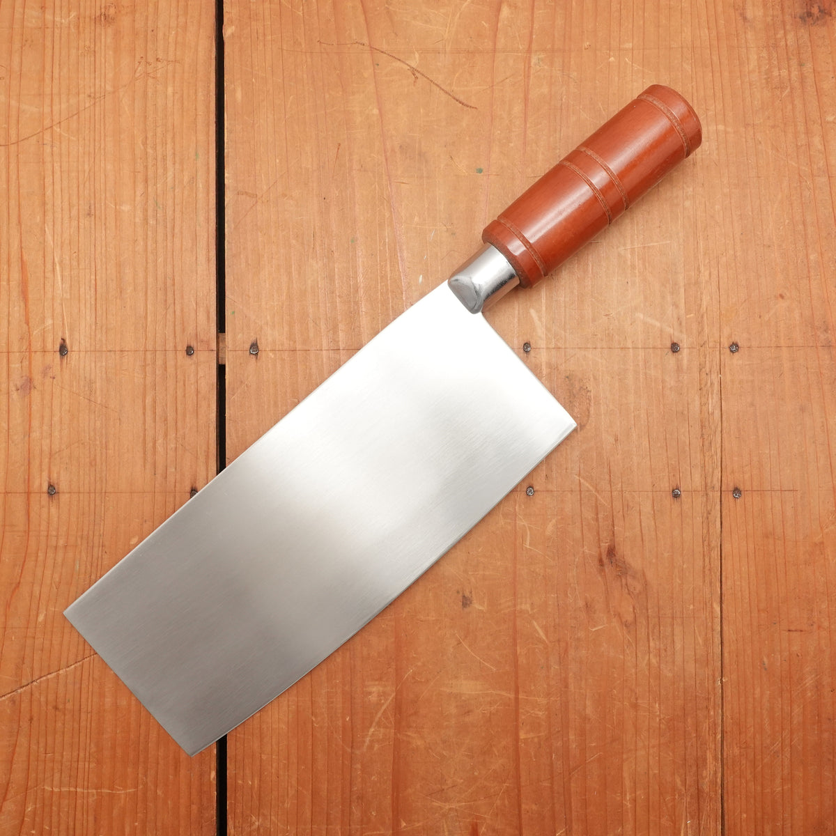 Hitohira 200mm Chinese Cleaver Stainless Clad SK Carbon Beechwood