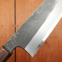 Hitohira Togashi 210mm Gyuto Shirogami 2 Kurouchi Tagayasan Handle