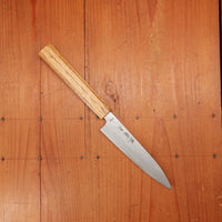 Sakai Kikumori 135mm Petty VG10 Tsuchime Oakwood Handle