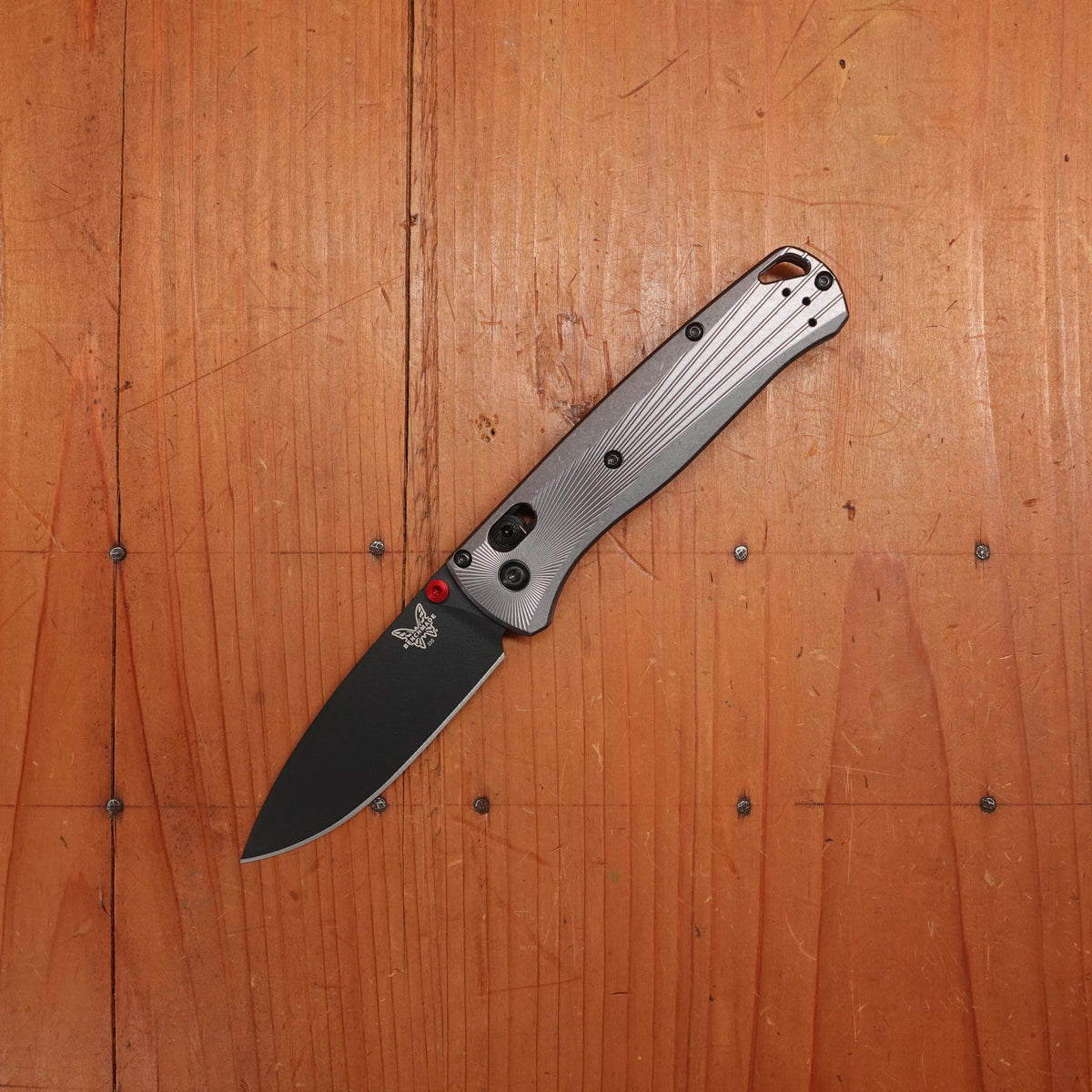 Benchmade 535BK-4 Bugout Drop Point M390 AXIS Lock Gray Aluminum Handle