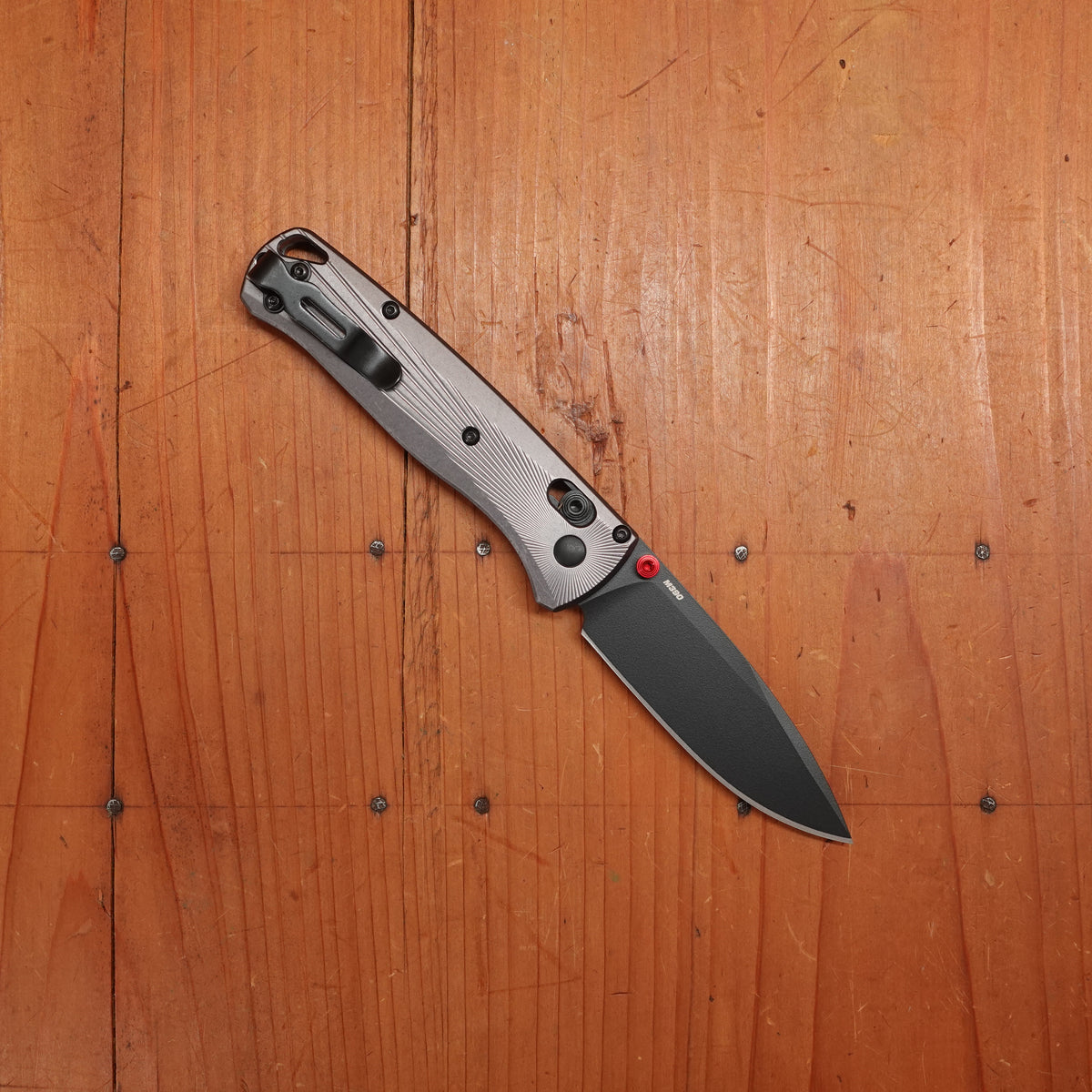 Benchmade 535BK-4 Bugout Drop Point M390 AXIS Lock Gray Aluminum Handle