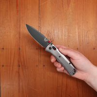 Benchmade 535BK-4 Bugout Drop Point M390 AXIS Lock Gray Aluminum Handle