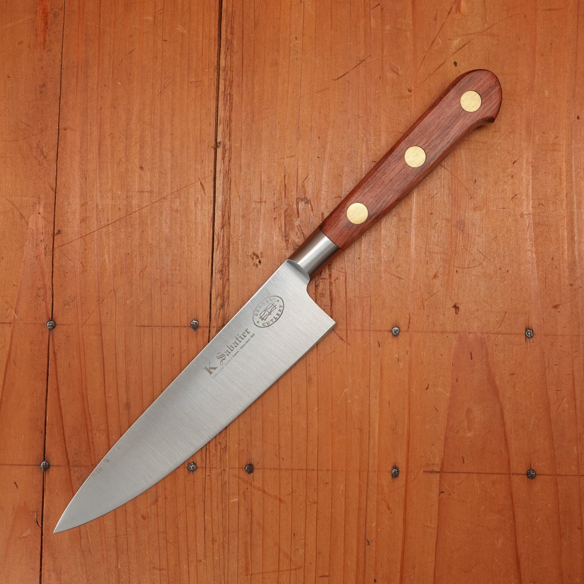 K Sabatier x Bernal Cutlery Nouvel Ideal 5.75" Chef Bolsterless Carbon Palissander