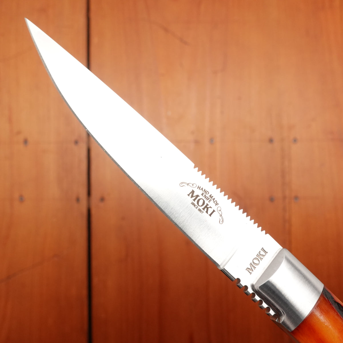 MOKI Trout & Bird Fixed Blade Jigged Bone Handle