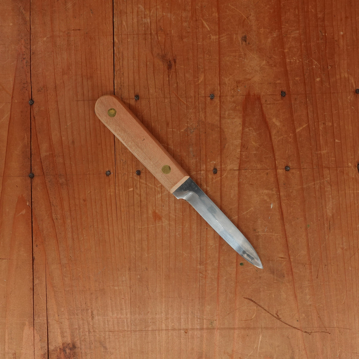 New Old Stock 3.25" Paring Knife Stainless Beechwood Japan 1960-80