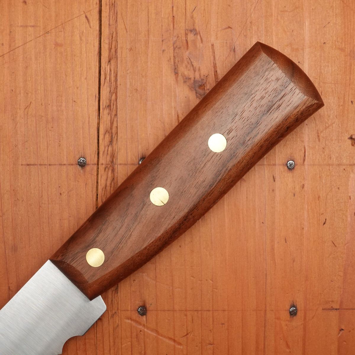 Friedr Herder 8” Serrated Boscher Knife Carbon Walnut