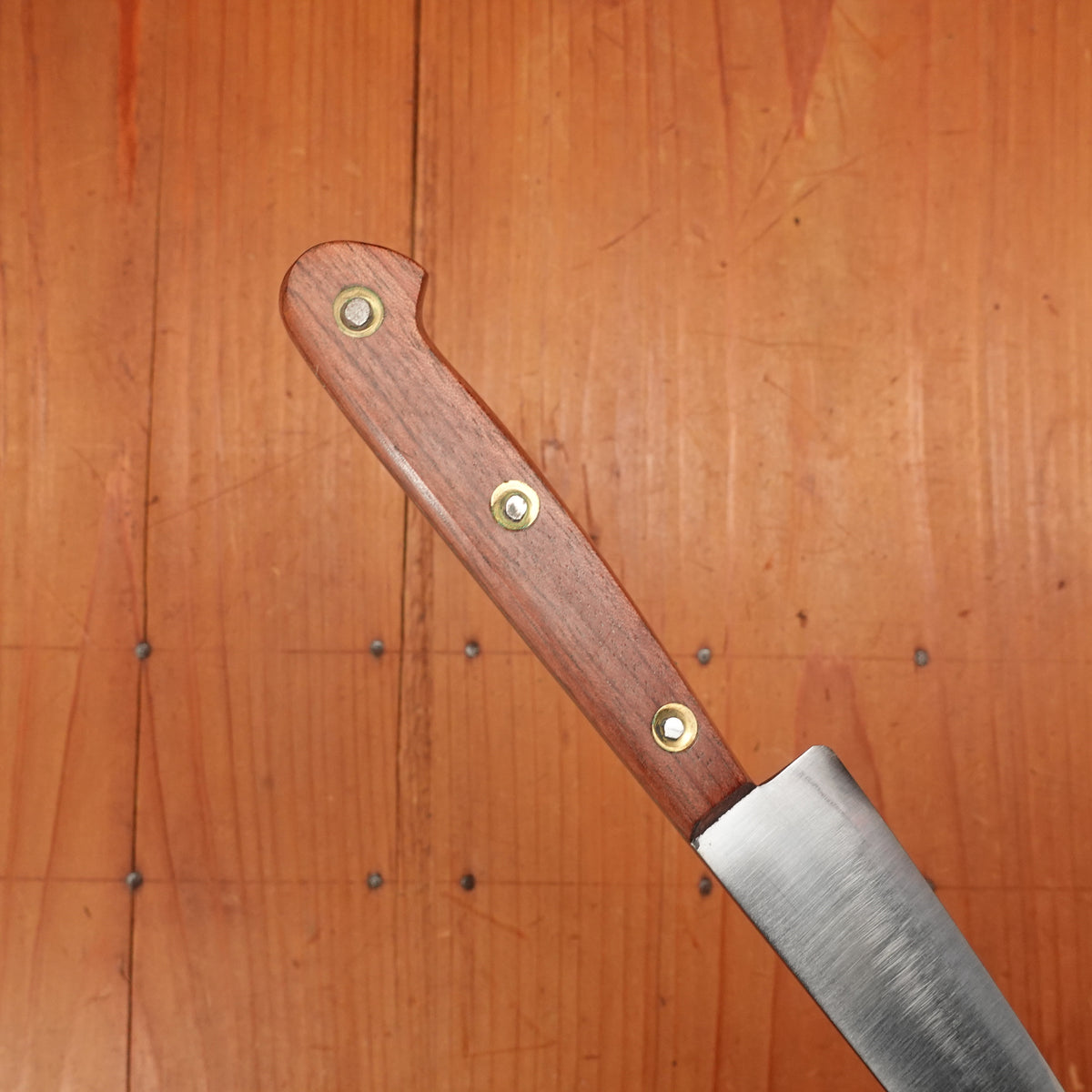 New Vintage 14cm 5.5" Plate-Semelle Office Knife Hand Forged Carbon 3 Rosette Rosewood 1950-60