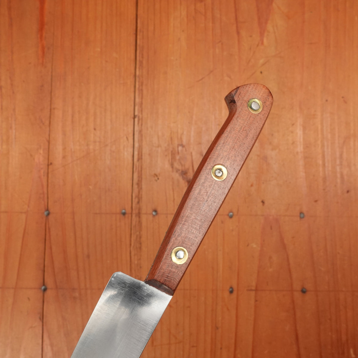 New Vintage 14cm 5.5" Plate-Semelle Office Knife Hand Forged Carbon 3 Rosette Rosewood 1950-60