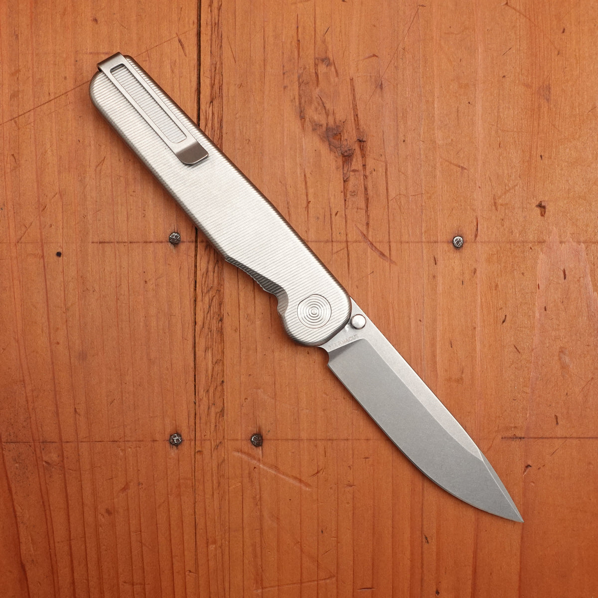 Tactile Rockwall Thumbstud Drop Point MagnaCut Liner Lock Titanium Handle