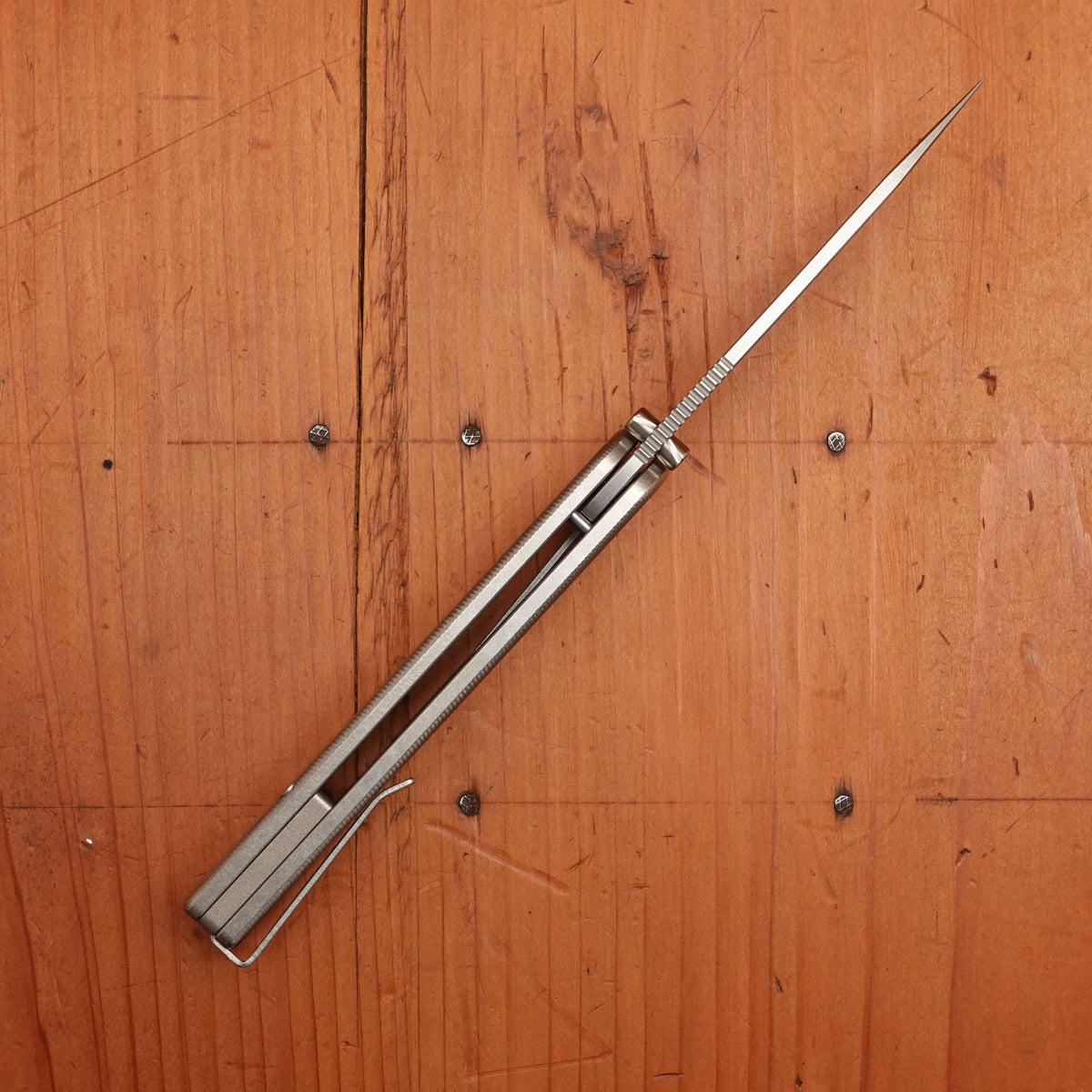 Tactile Rockwall Thumbstud Drop Point MagnaCut Liner Lock Titanium Handle