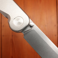 Tactile Rockwall Thumbstud Drop Point MagnaCut Liner Lock Titanium Handle