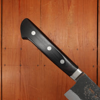 Morihei Hisamoto 240mm Gyuto Iron Clad Shirogami 1 Kurouchi Pakka Handle