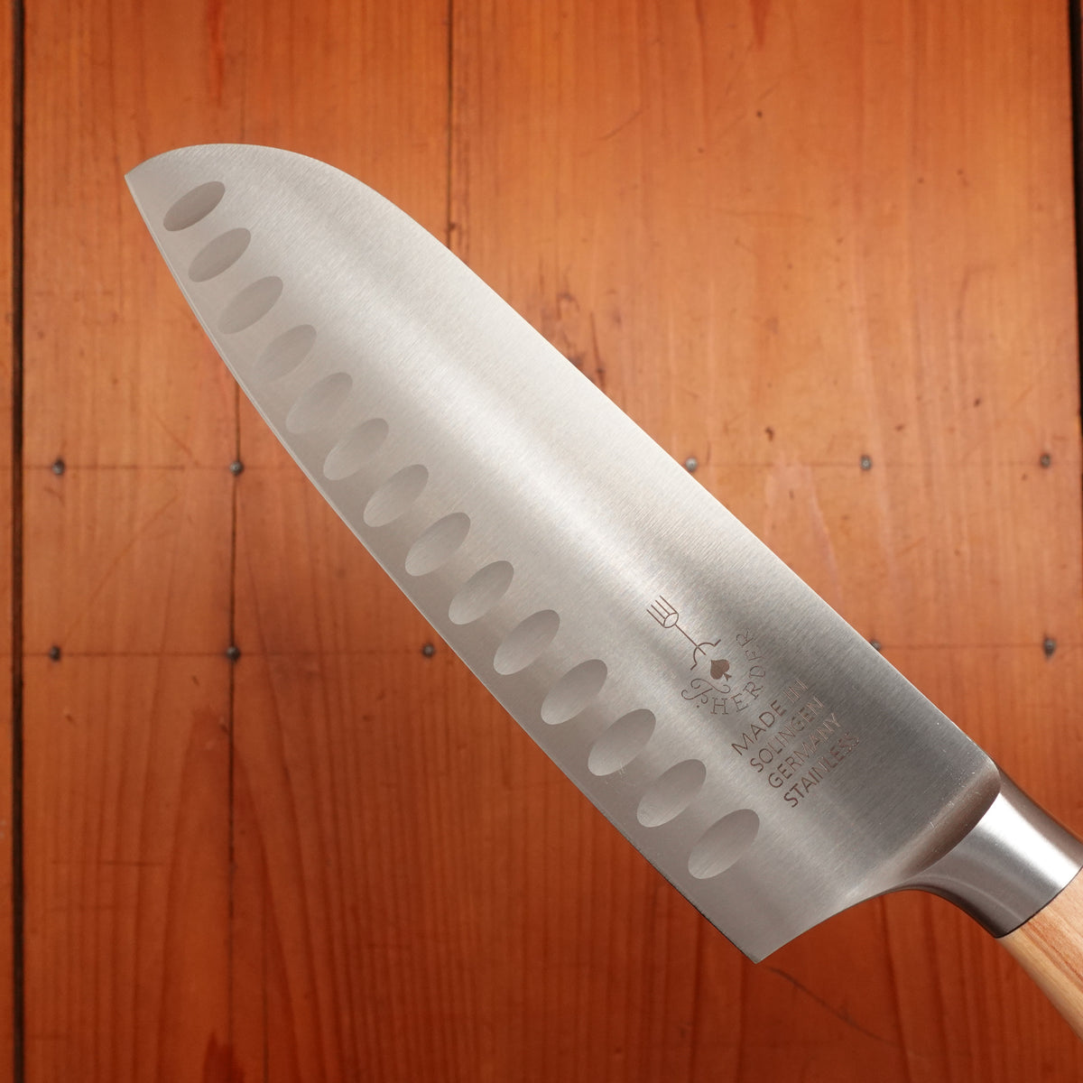 Friedr Herder Madera 6" Santoku Forged Stainless Olive 1/2 Bolster