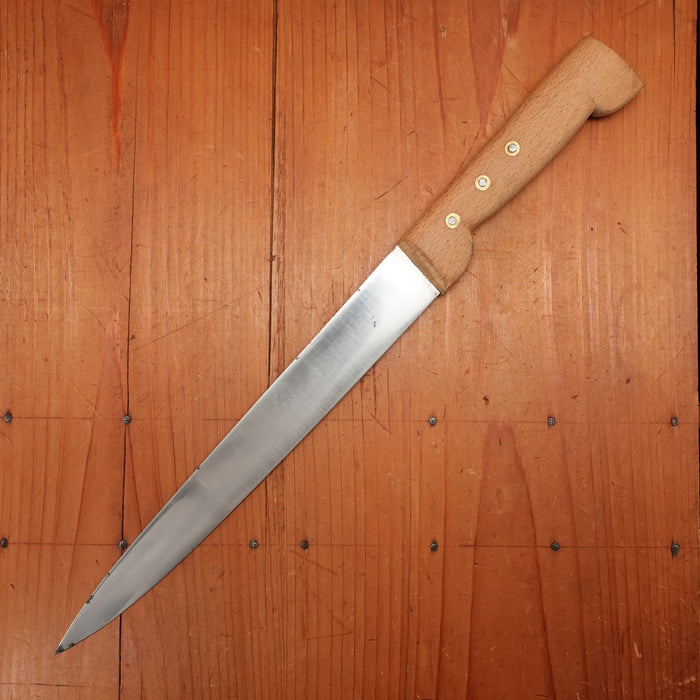 New Old Stock Au Nain 9.5" Semi-Flex Slicer Carbon Rosette Beechwood St. Remy, Thiers, France 1950-70