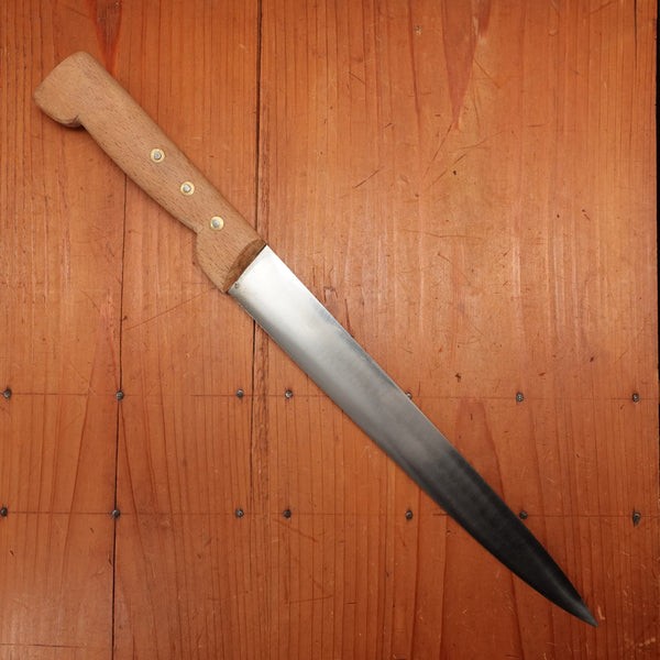 New Old Stock Au Nain 9.5" Semi-Flex Slicer Carbon Rosette Beechwood St. Remy, Thiers, France 1950-70
