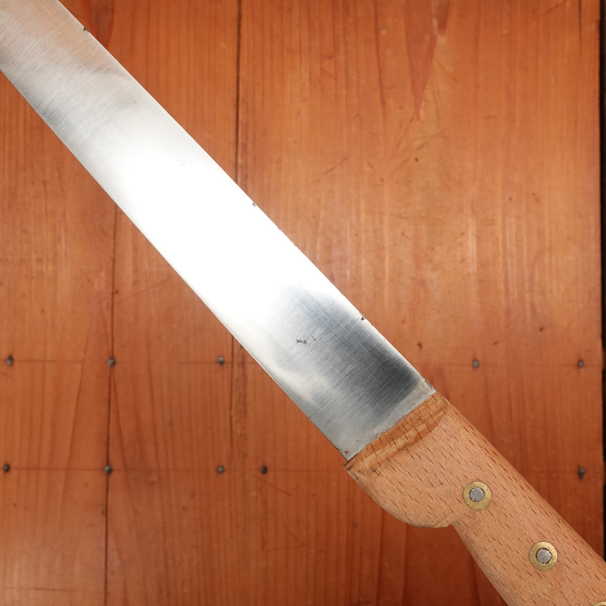 New Old Stock Au Nain 9.5" Semi-Flex Slicer Carbon Rosette Beechwood St. Remy, Thiers, France 1950-70