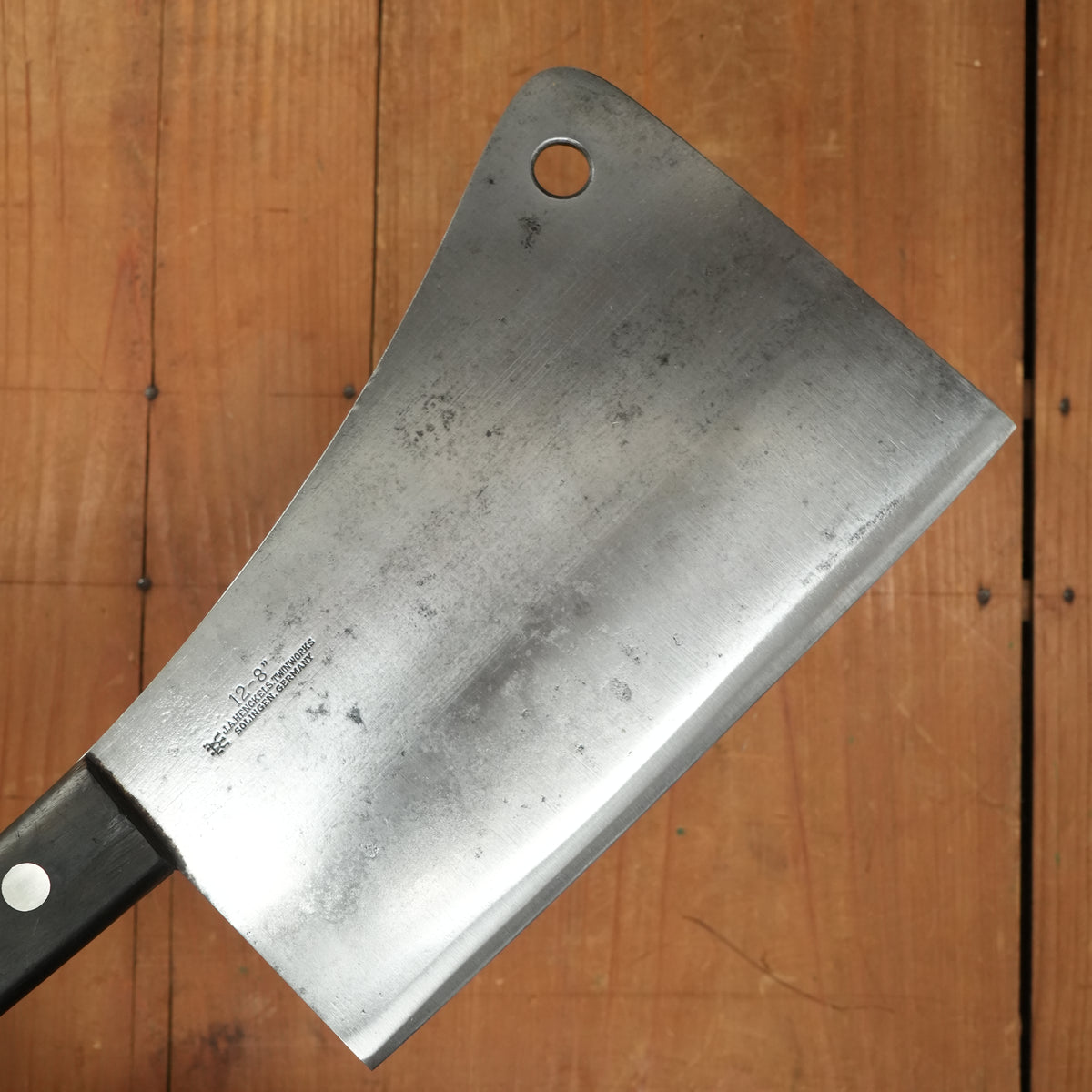 J A Henckels 8" Cleaver Model 12-8" Carbon Steel Solingen, Germany 1950s