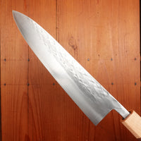 Hitohira TD 210mm Gyuto SLD Tsuchime Walnut Handle