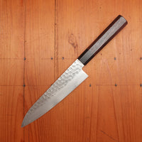 Hitohira HG 180mm Gyuto Stainless Tsuchime Damascus Rosewood Handle