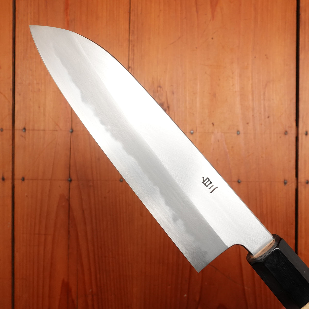 Hitohira Tanaka Ren 180mm Santoku Shirogami 2 Ho Wood