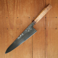 Rolin Knives Compound 205mm Gyuto 52100 Carbon Curly and Burl Redwood