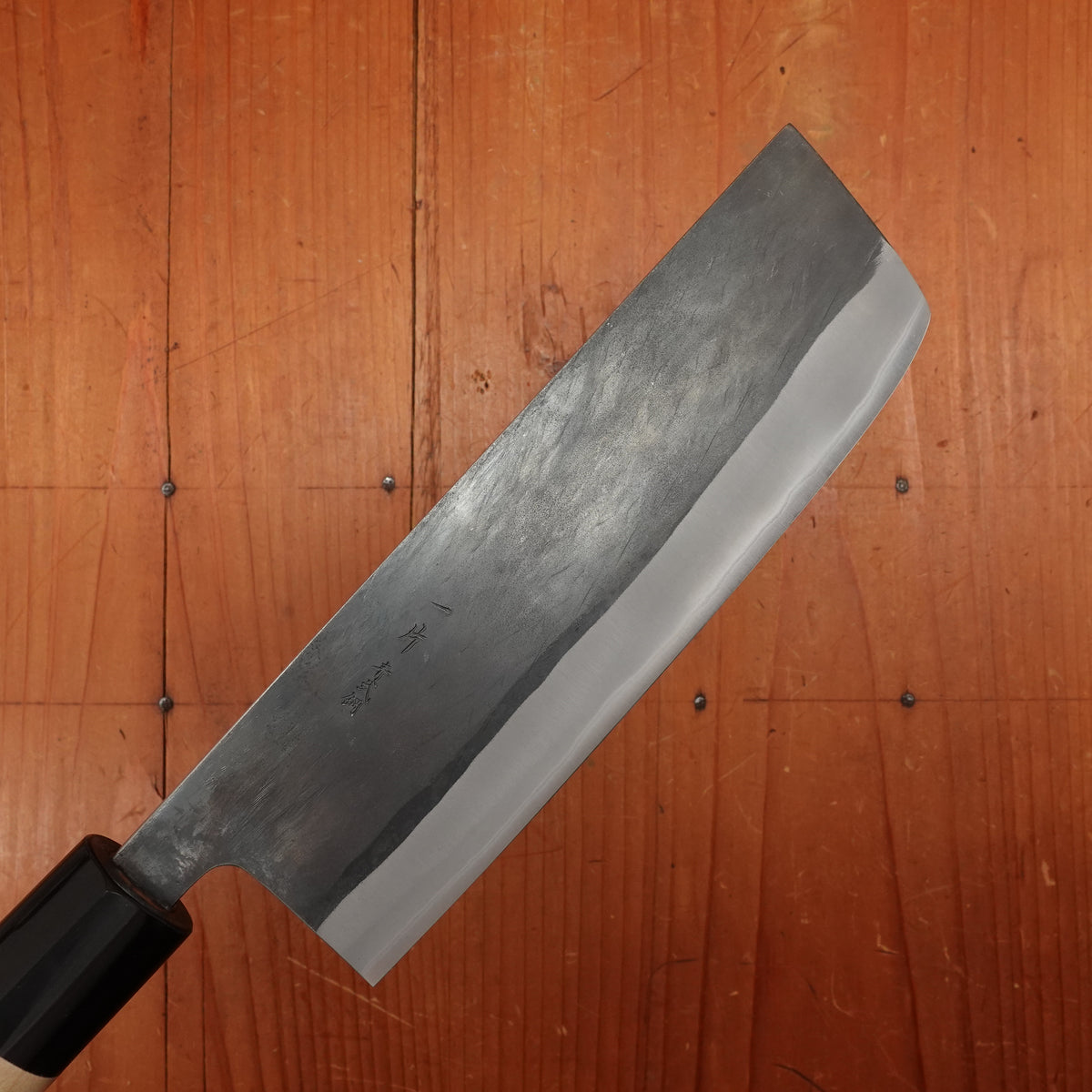 Hitohira TD 165mm Nakiri Stainless Clad Aogami 2 Kurouchi Ho Wood Handle (D-Shape)