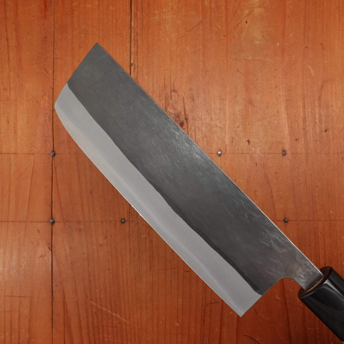 Hitohira TD 165mm Nakiri Stainless Clad Aogami 2 Kurouchi Ho Wood Handle (D-Shape)