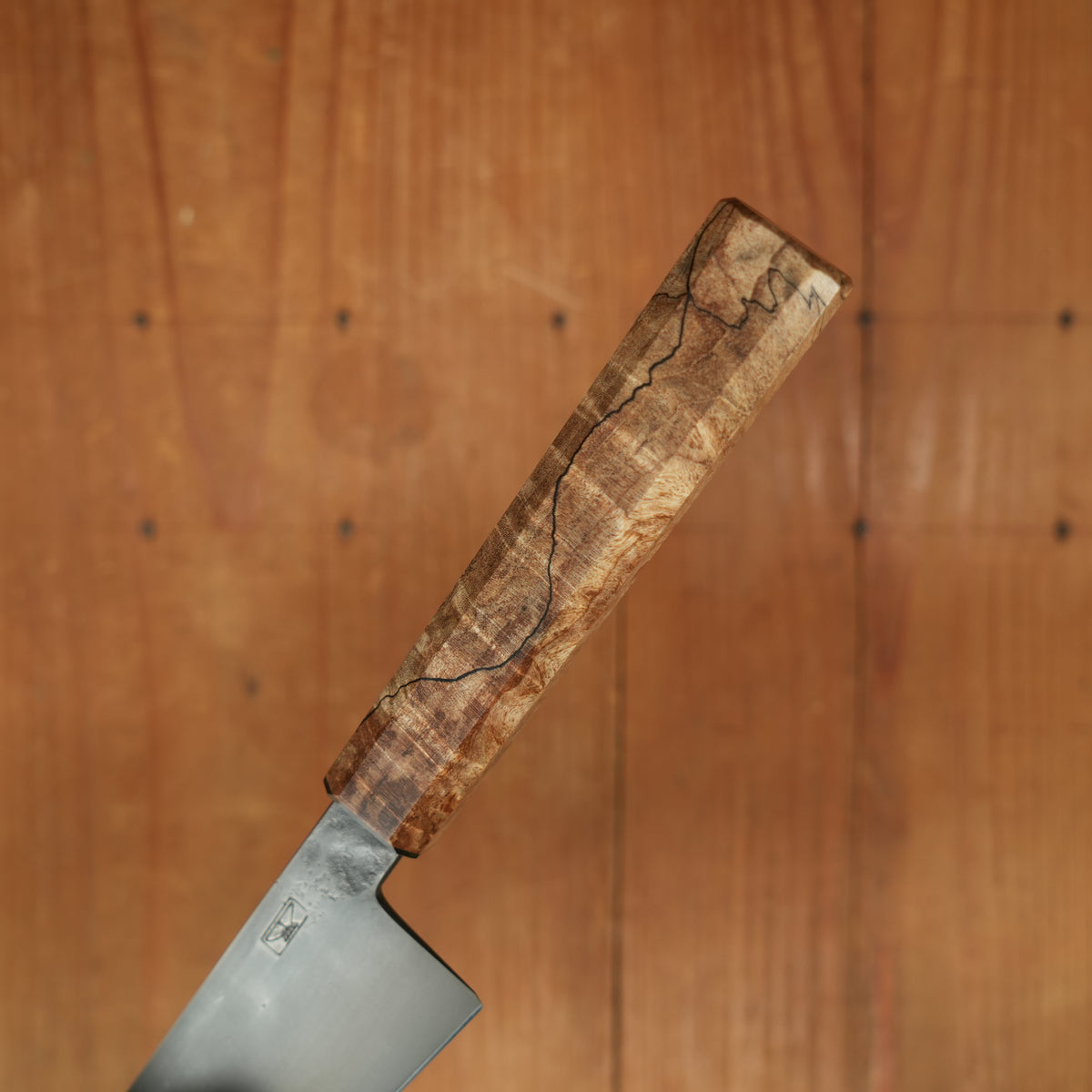 Rolin Knives 210mm Gyuto Lohman Carbon Kurouchi Spalted Maple & Black G10 with Saya