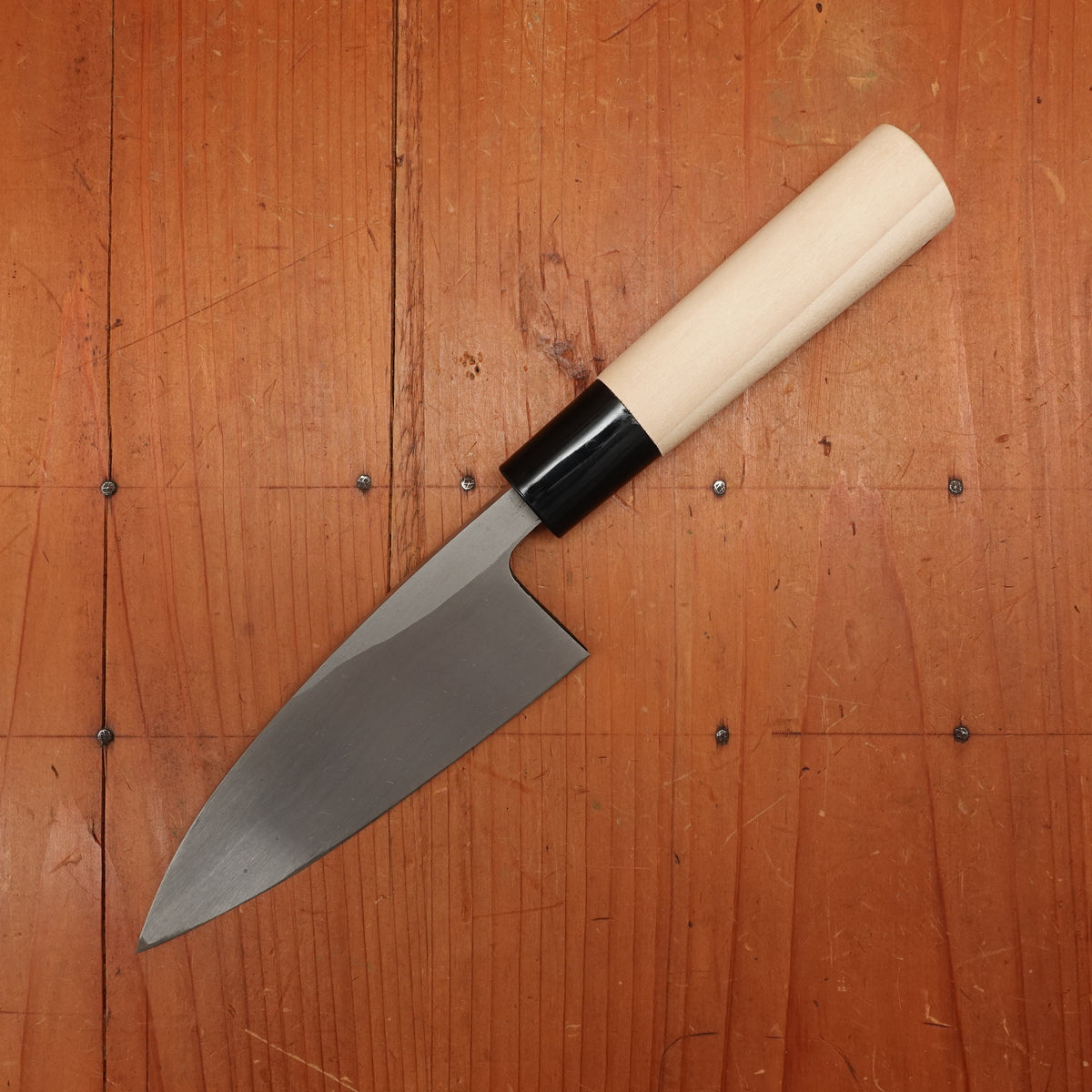 New Old Stock Kanehide 120mm Deba Shirogami 3 Poplar Handle
